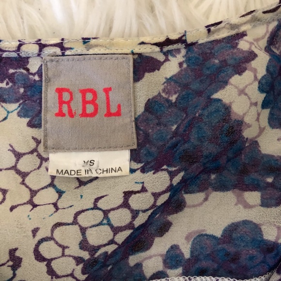 { RBL } Nordstrom Sheer Purple Ruffle Blouse - Picture 7 of 8